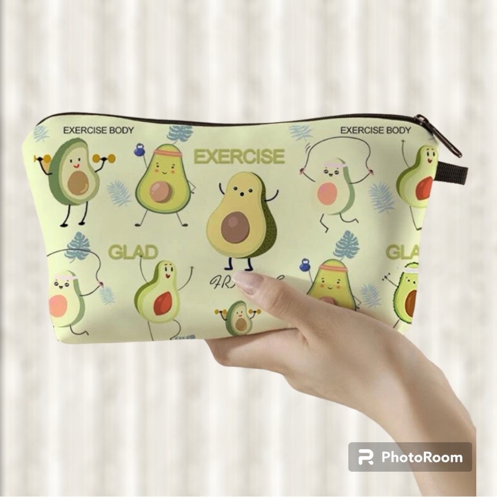 🥑🆕 Happy Avocados Makeup Bag or Pencil Case